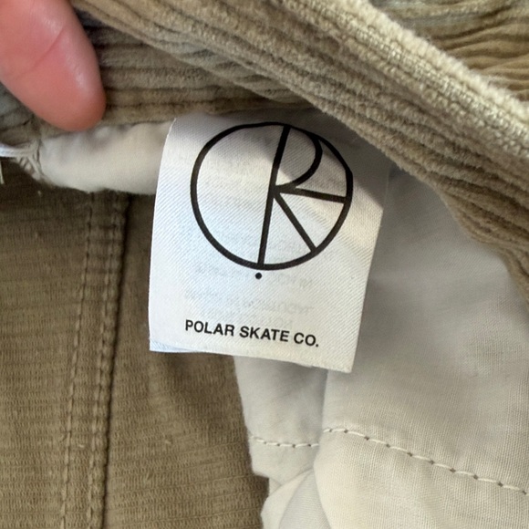 BIGBOY Corduroy Pants in Light Olive with Logo Tag - Picture 4 of 4